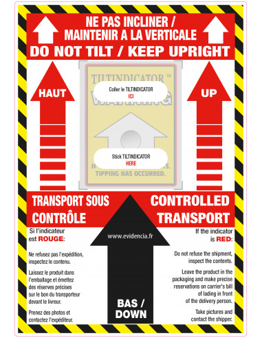 Etiquette Premium en Français/Anglais, livrée en option