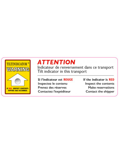 Etiquette Premium en Français/Anglais, livrée en option