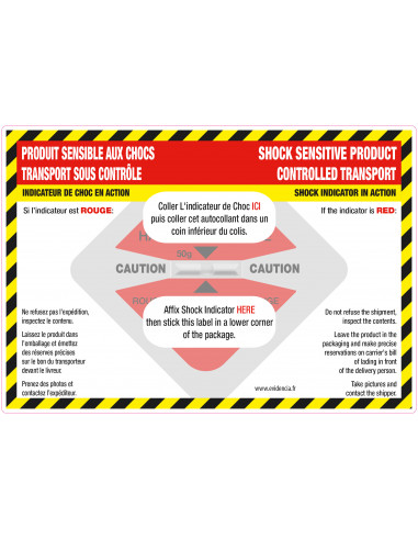 Grande étiquette Français/Anglais en option