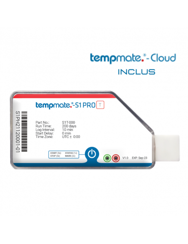 TEMPMATE S1 PRO T enregistreur température usage unique 200 jours