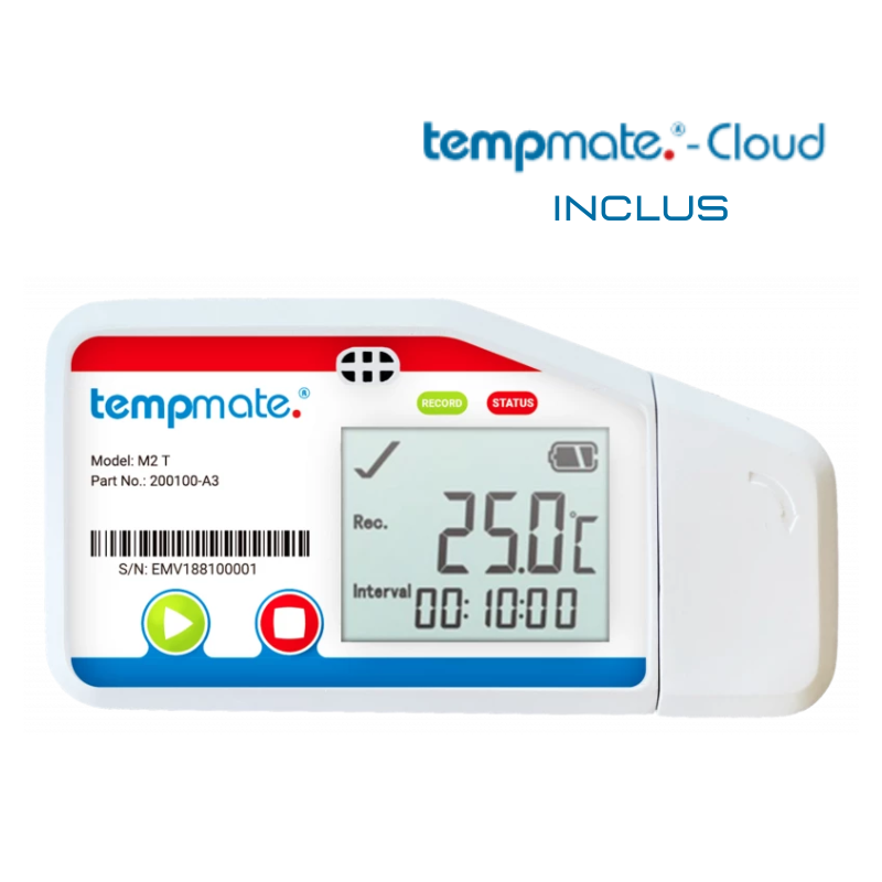 Enregistreur de température et d'humidité USB V2 avec logiciel PC