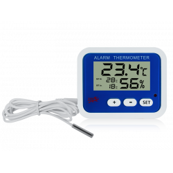 THERMOMÈTRE HYGROMÈTRE DIGITAL SONDE EXTERNE AVEC ALARME E603