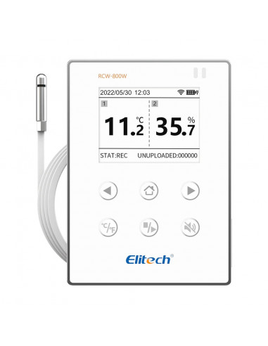 RCW-800-THE Enregistreur de température humidité Wifi connecté avec alarmes en temps réel