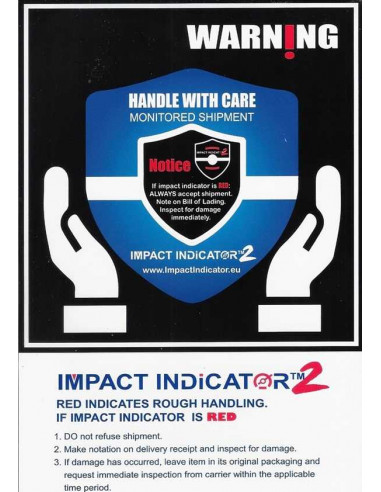 Etiquettes adhésives Impact Indicator 2 indicateur de choc